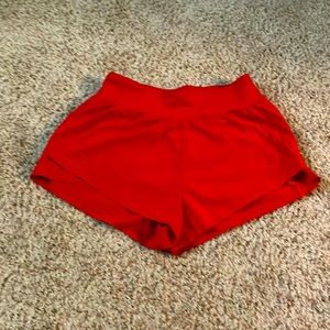 Red joy lab running shorts size small. Worn once!